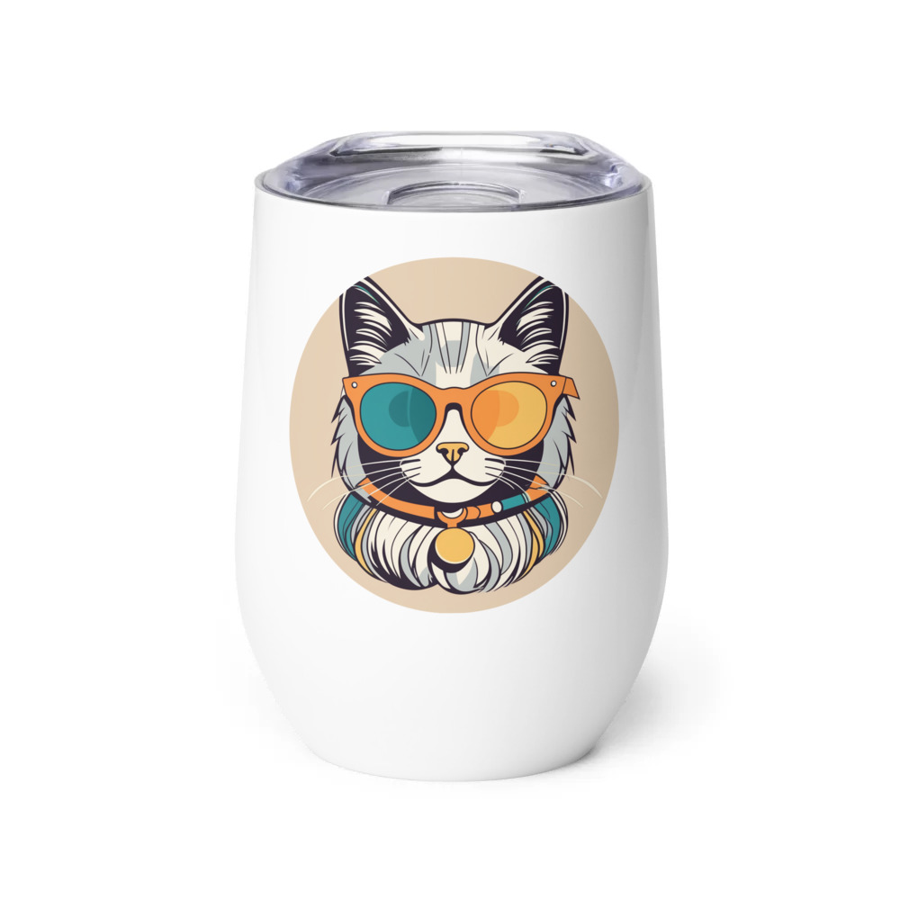 PugMug Custom Tabby Ragdoll Cat Wine Tumbler