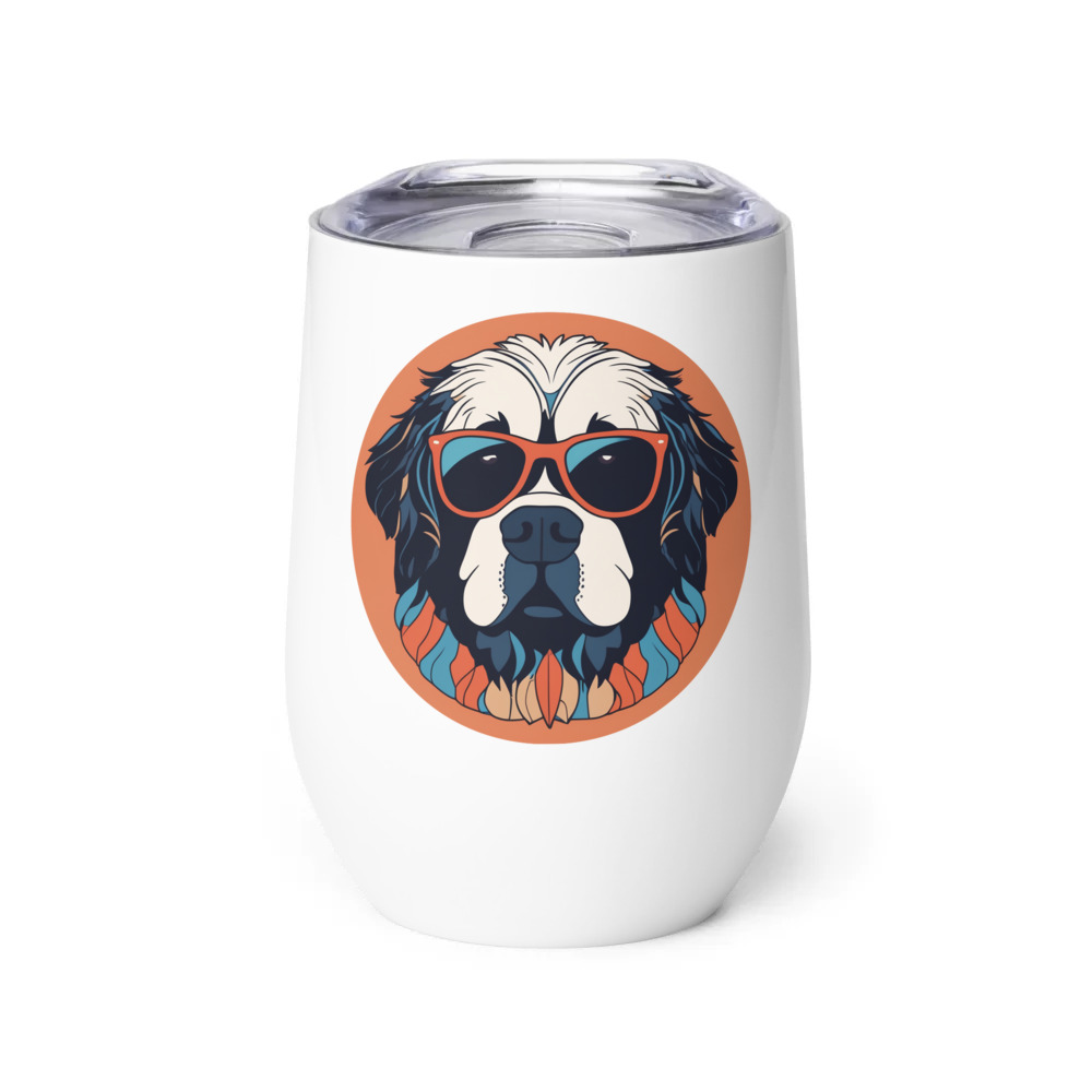 PugMug Custom Newfoundland Wine Tumbler