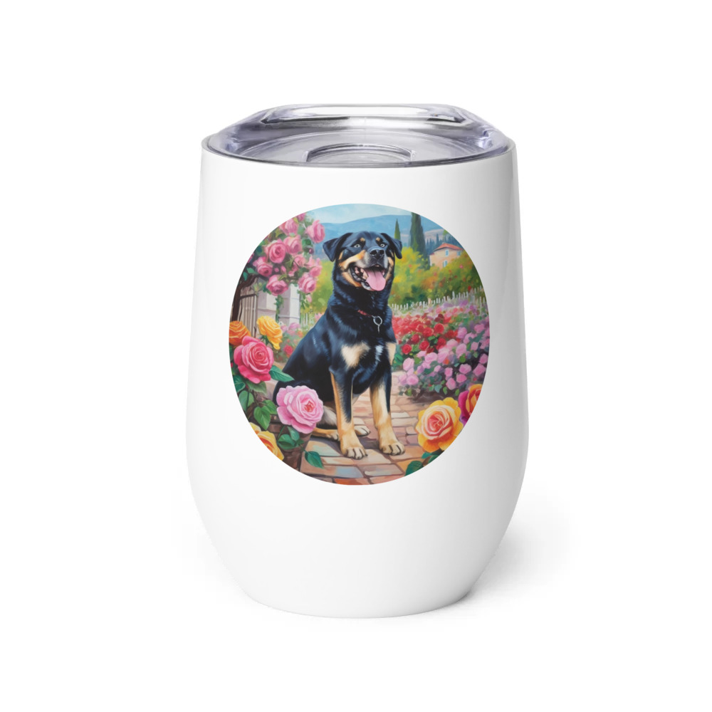 PugMug Custom Blue Wine Tumbler