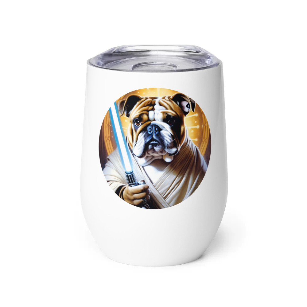PugMug Custom Bulldog Wine Tumbler