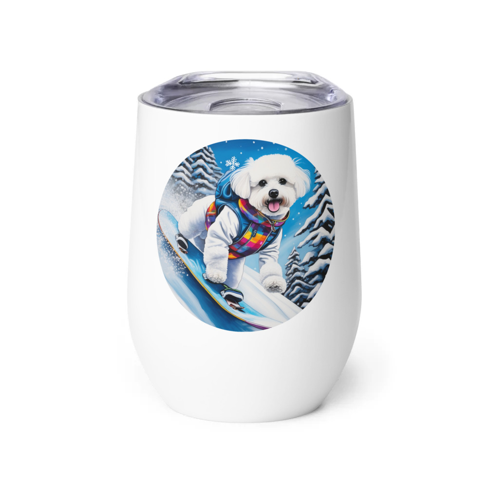 PugMug Custom Bichons Frise Wine Tumbler
