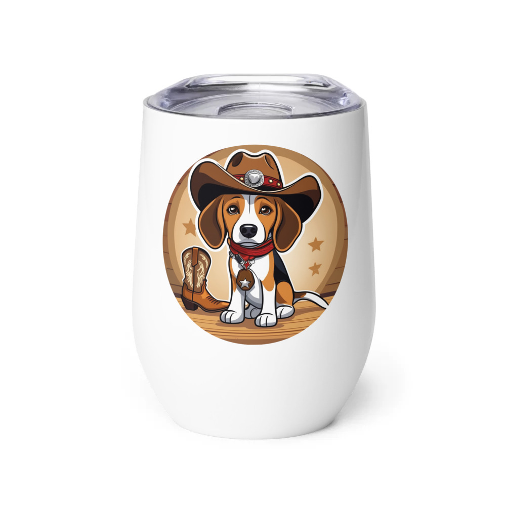 PugMug Custom Beagle Wine Tumbler