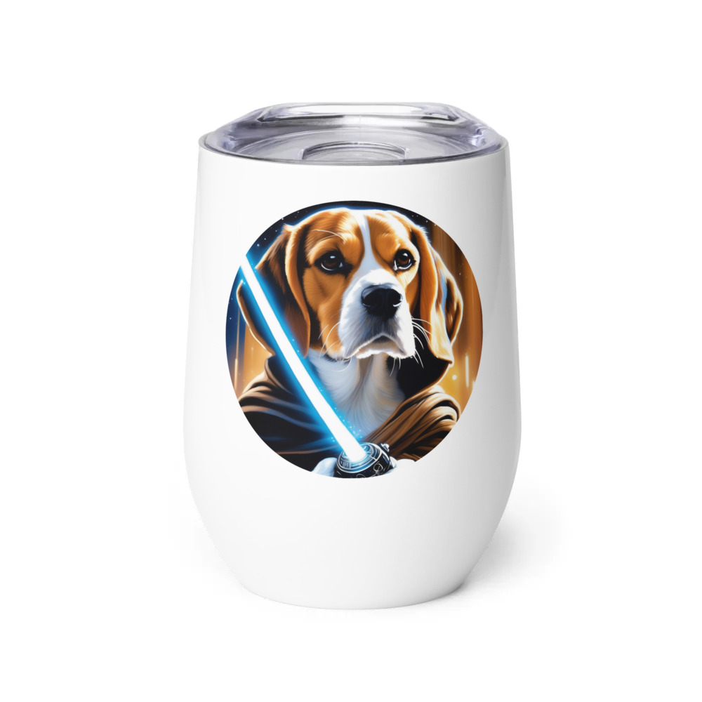 PugMug Custom Beagle Wine Tumbler