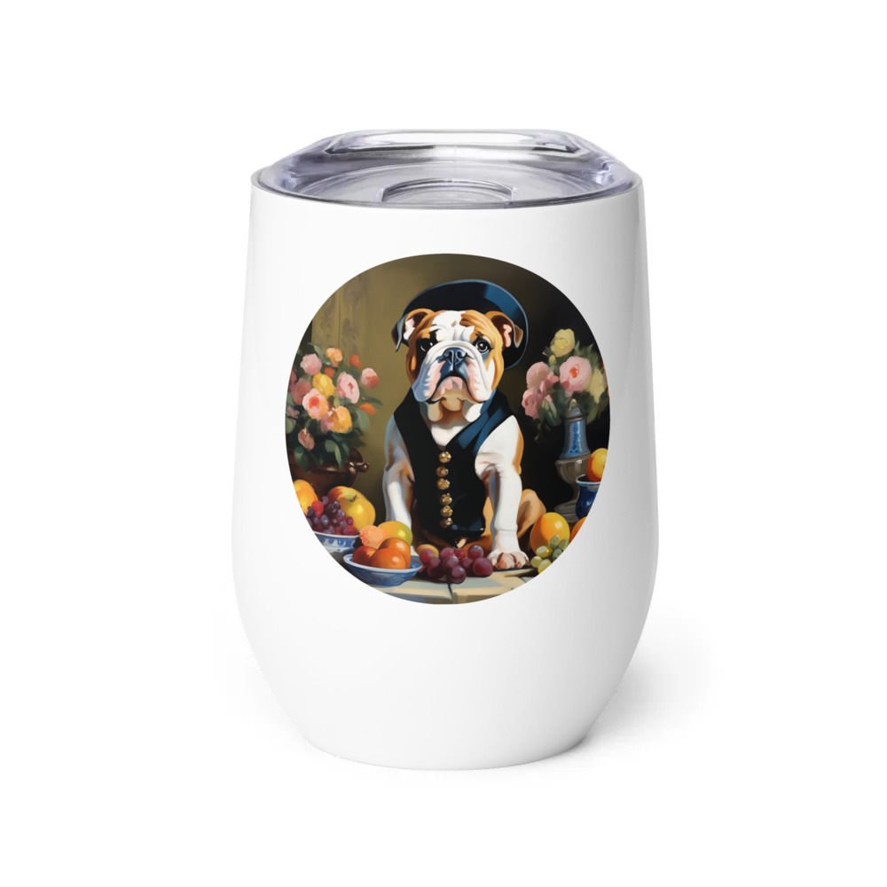 PugMug Custom Bulldog Wine Tumbler