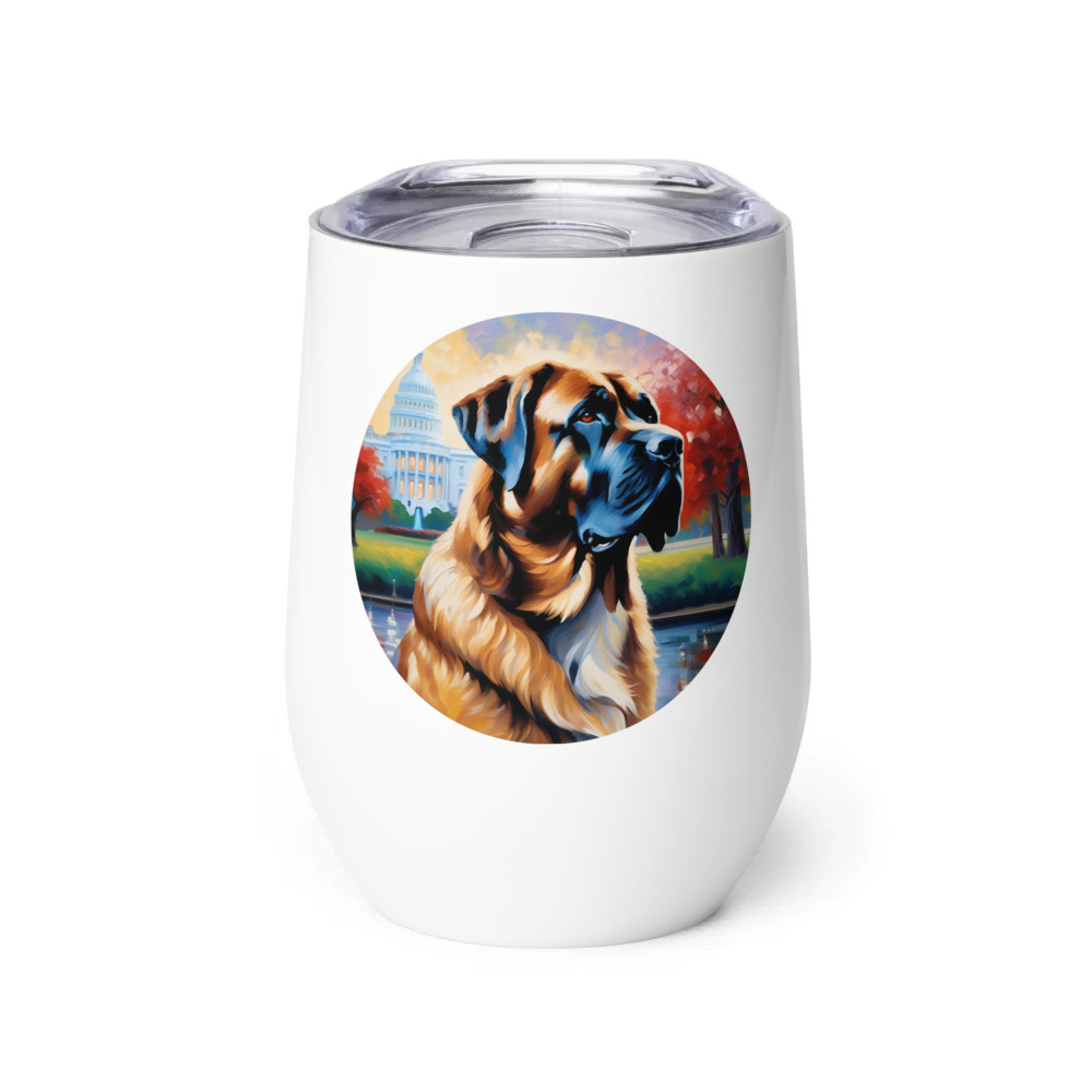 PugMug Custom Mastiff Wine Tumbler