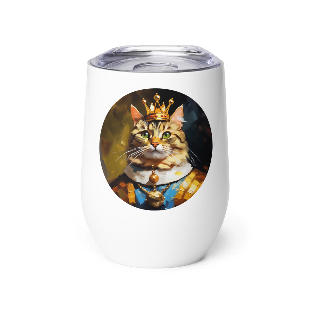 PugMug Custom Tabby Companion Cat Wine Tumbler
