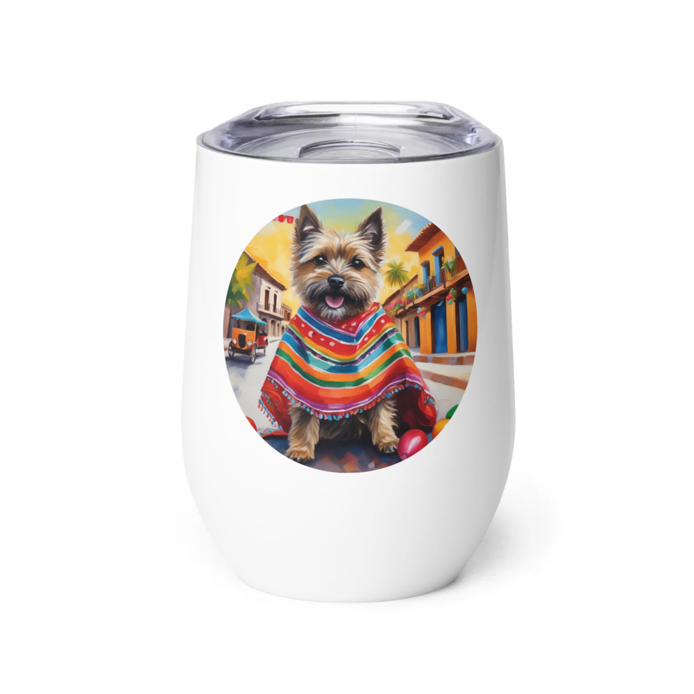 PugMug Custom Cairn Terrier Wine Tumbler
