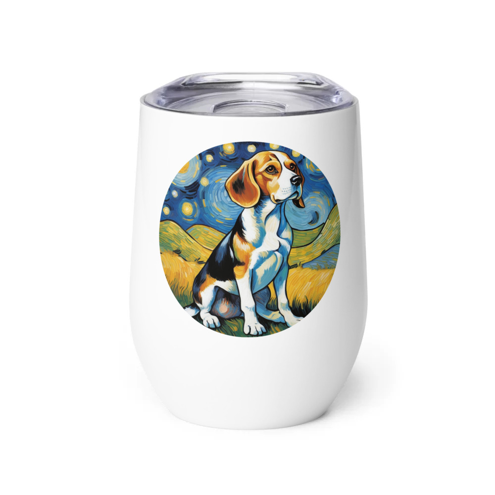 PugMug Custom Beagle Wine Tumbler