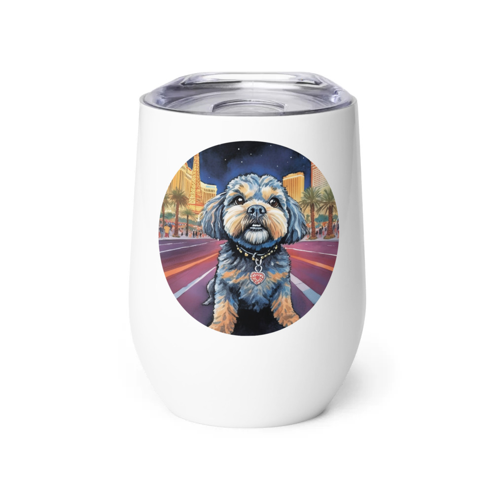 PugMug Custom Lily Wine Tumbler