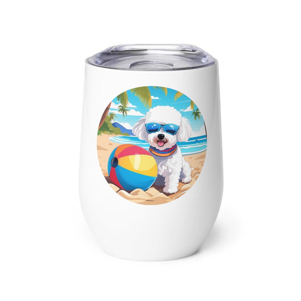 PugMug Custom Bichons Frise Wine Tumbler