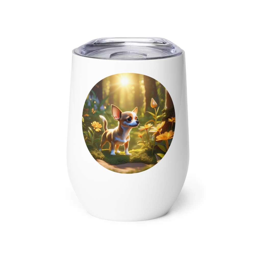 PugMug Custom Chihuahua Wine Tumbler