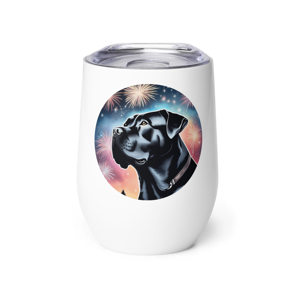PugMug Custom Cane Corso Wine Tumbler