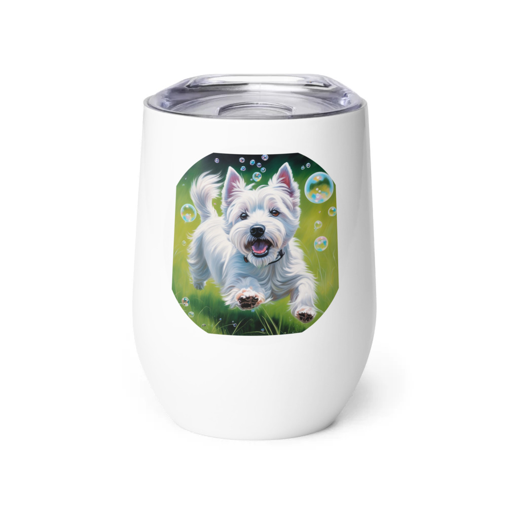 PugMug Custom West Highland White Terrier Wine Tumbler