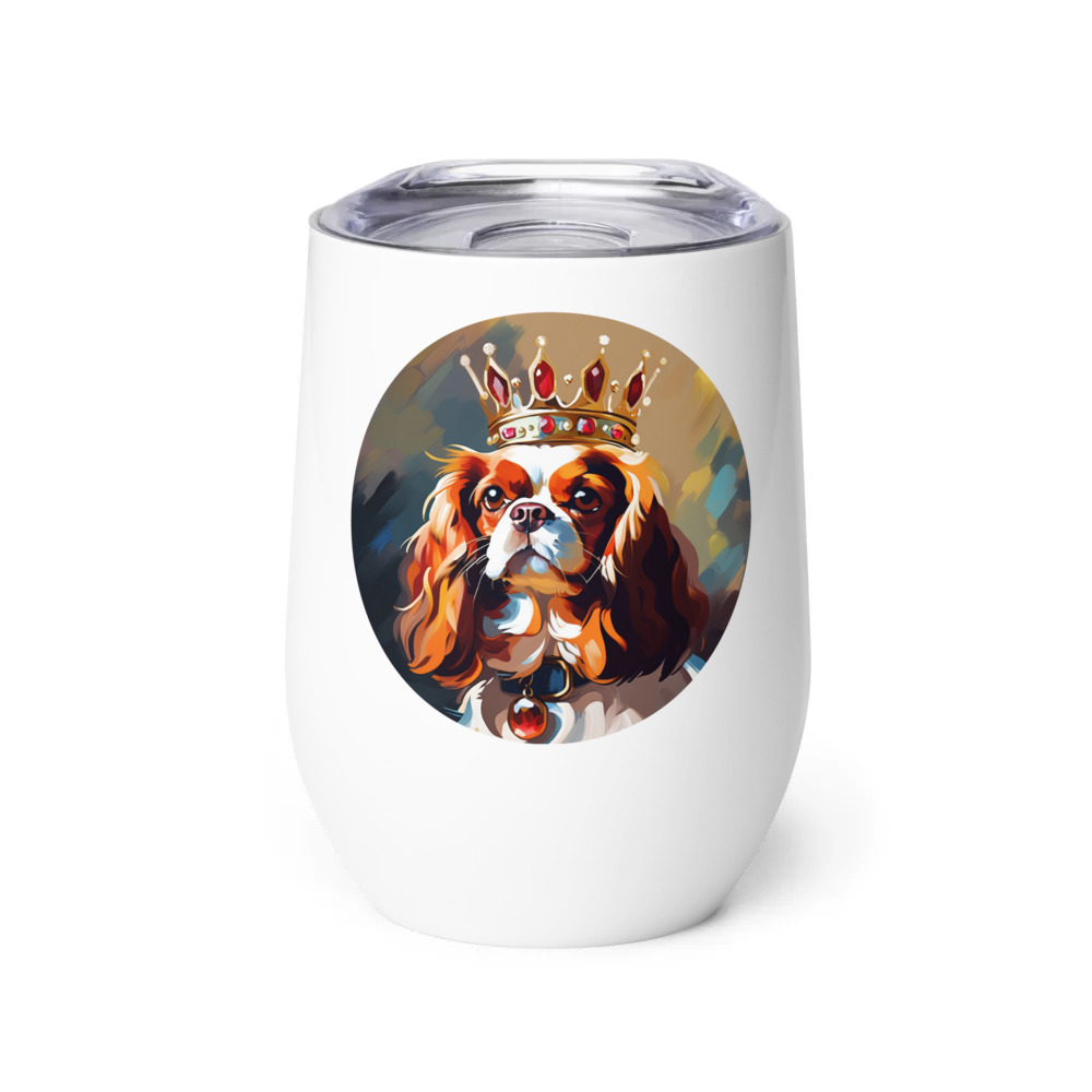 PugMug Custom Cavalier King Charles Spaniel Wine Tumbler