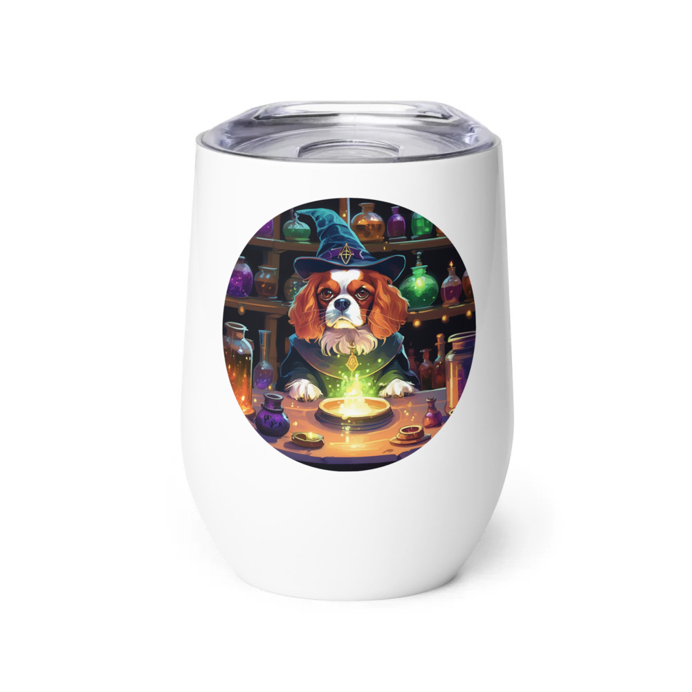 PugMug Custom Cavalier King Charles Spaniel Wine Tumbler