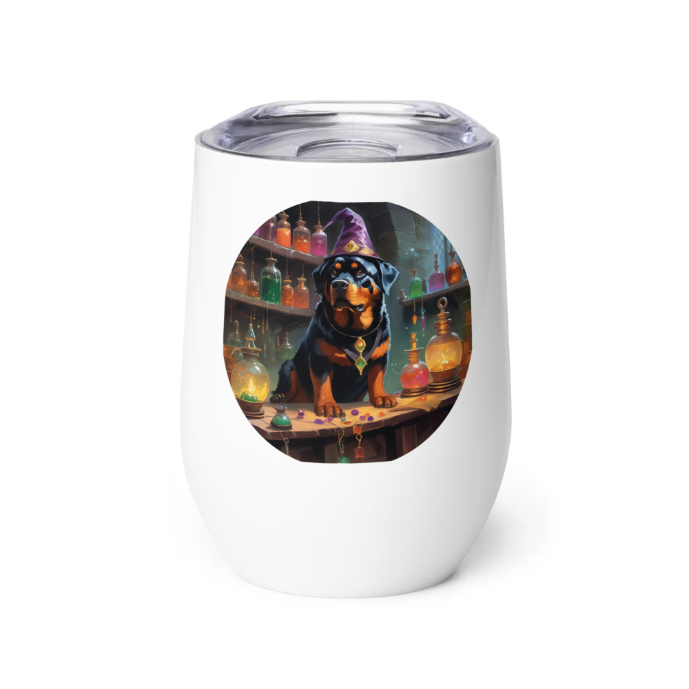 PugMug Custom Rottweiler Wine Tumbler