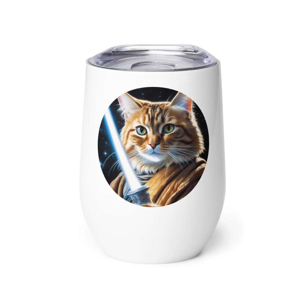 PugMug Custom Tabby Exotic Cat Wine Tumbler