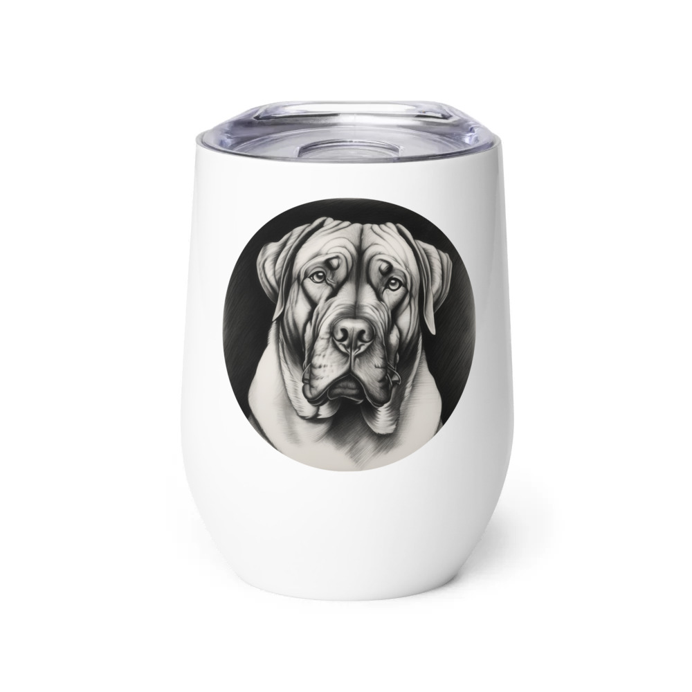 PugMug Custom Mastiff Wine Tumbler