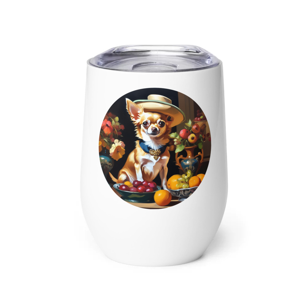 PugMug Custom Chihuahua Wine Tumbler