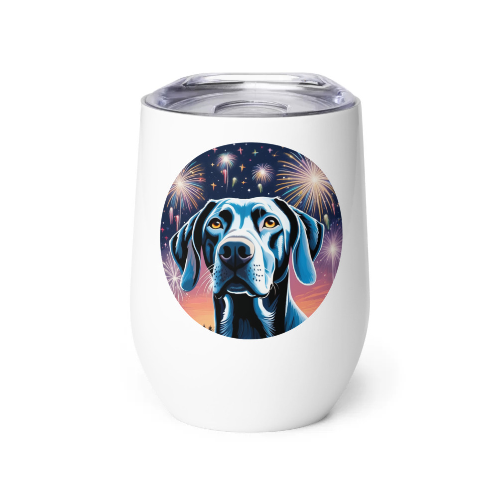 PugMug Custom Weimaraner Wine Tumbler