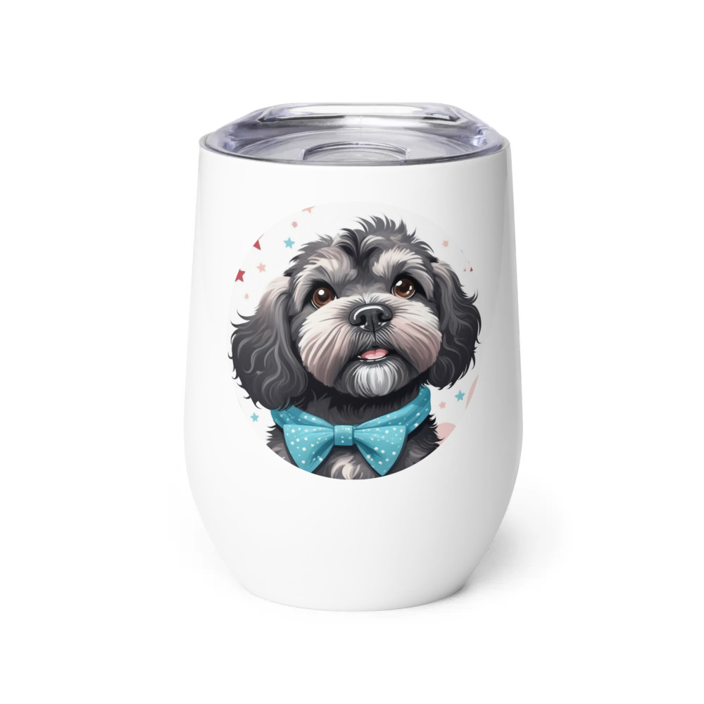 PugMug Custom Lily Wine Tumbler