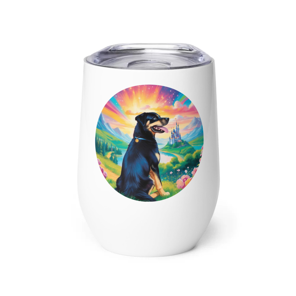 PugMug Custom Blue Wine Tumbler