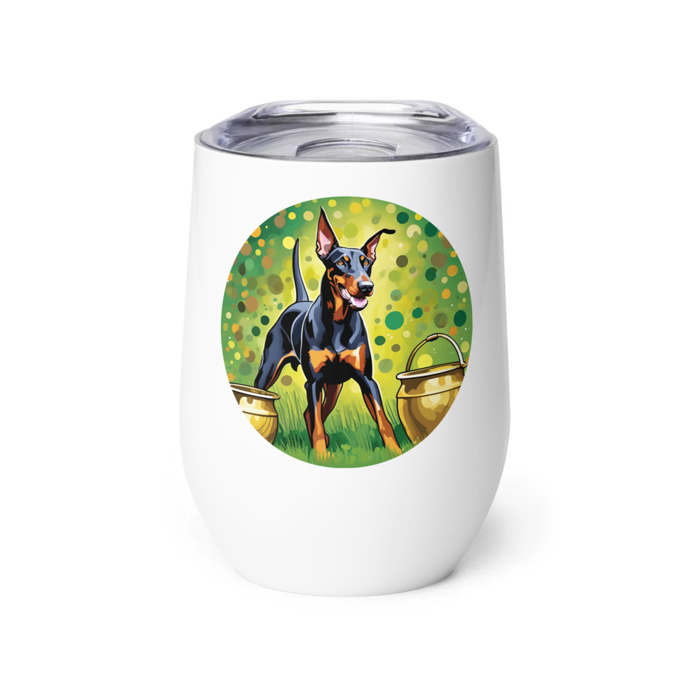 PugMug Custom Doberman Pinscher Wine Tumbler