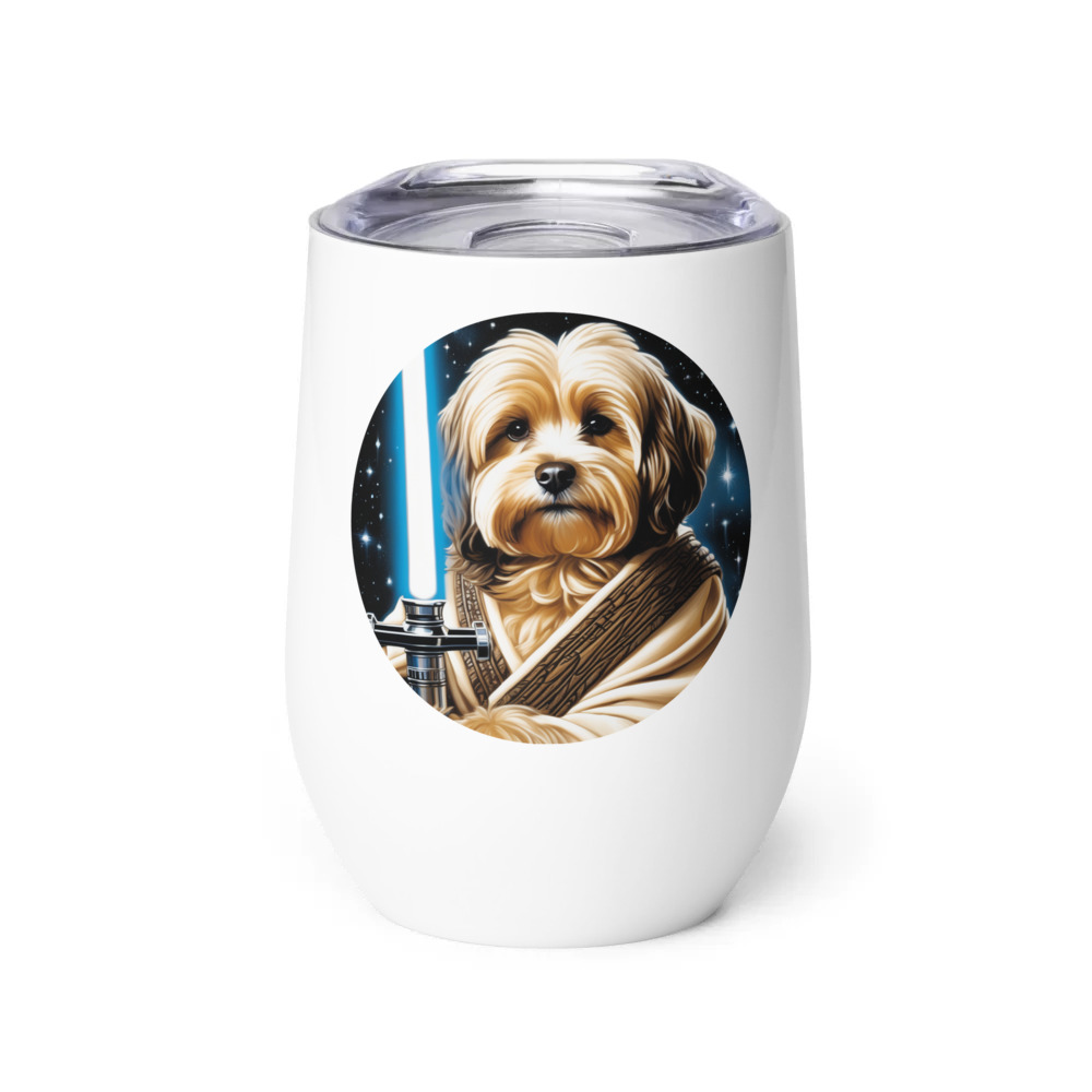 PugMug Custom Tan Havanese Dog Wine Tumbler