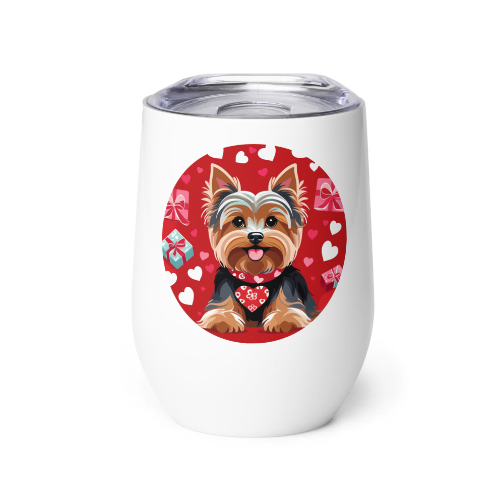 PugMug Custom Yorkshire Terrier Wine Tumbler
