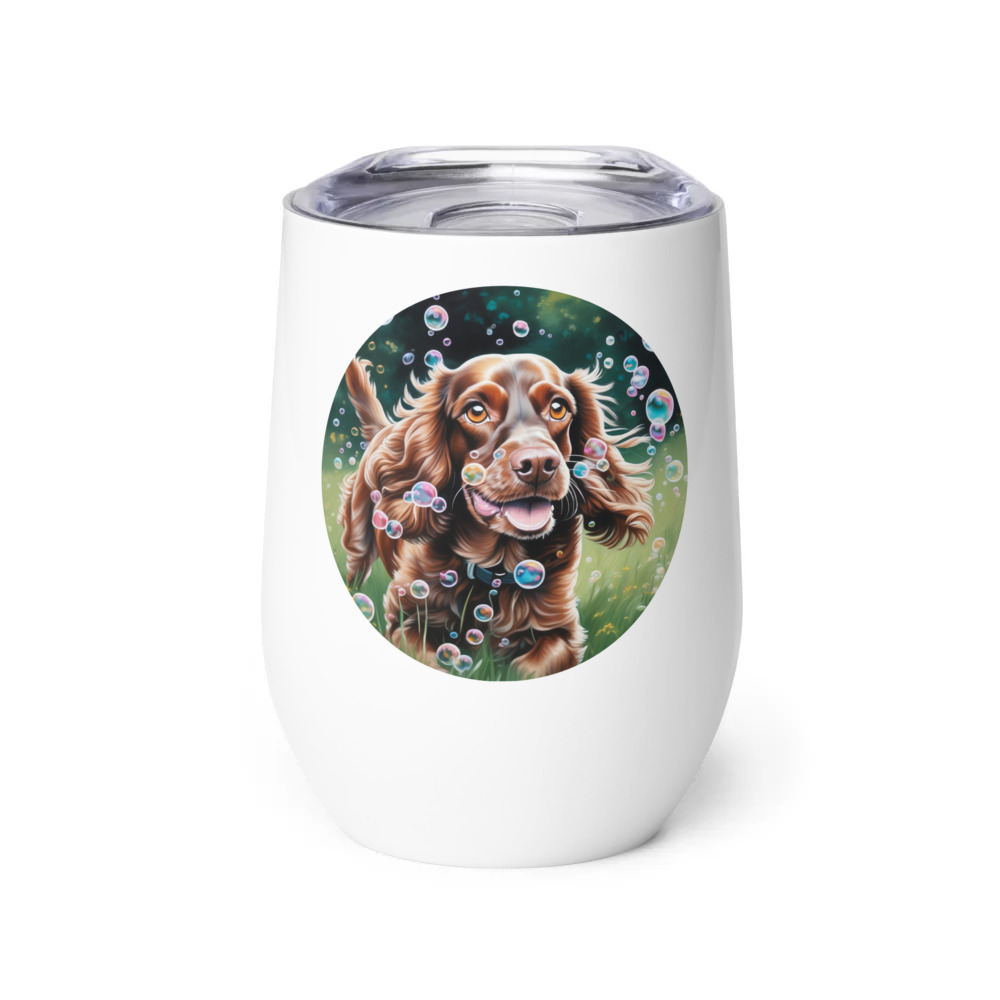 PugMug Custom English Cocker Spaniel Wine Tumbler