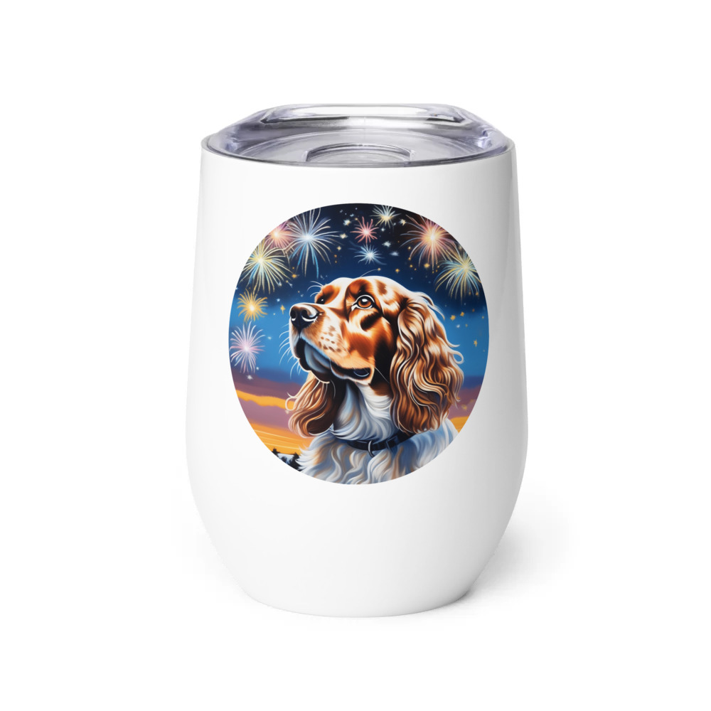 PugMug Custom English Cocker Spaniel Wine Tumbler