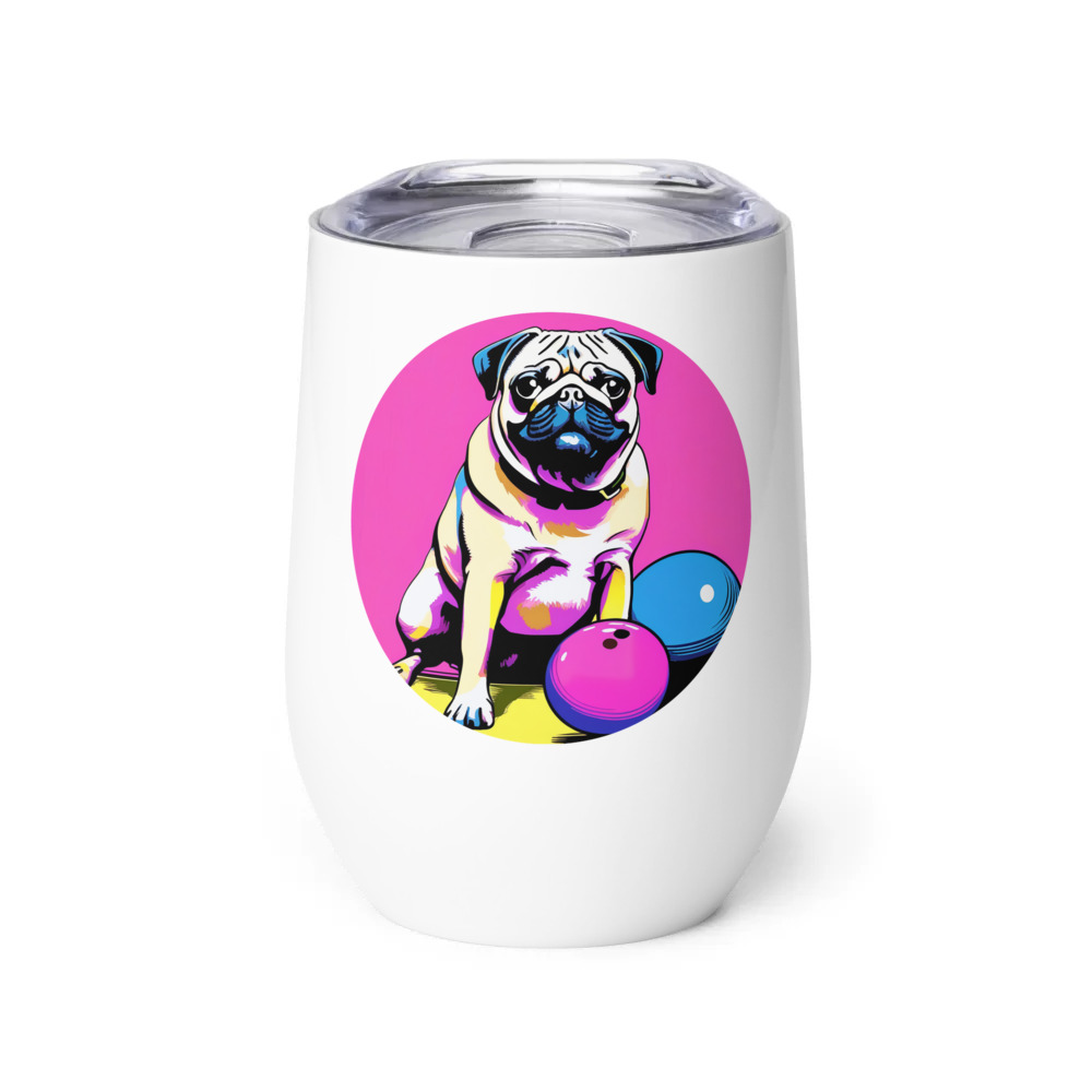 PugMug Custom Pug Wine Tumbler