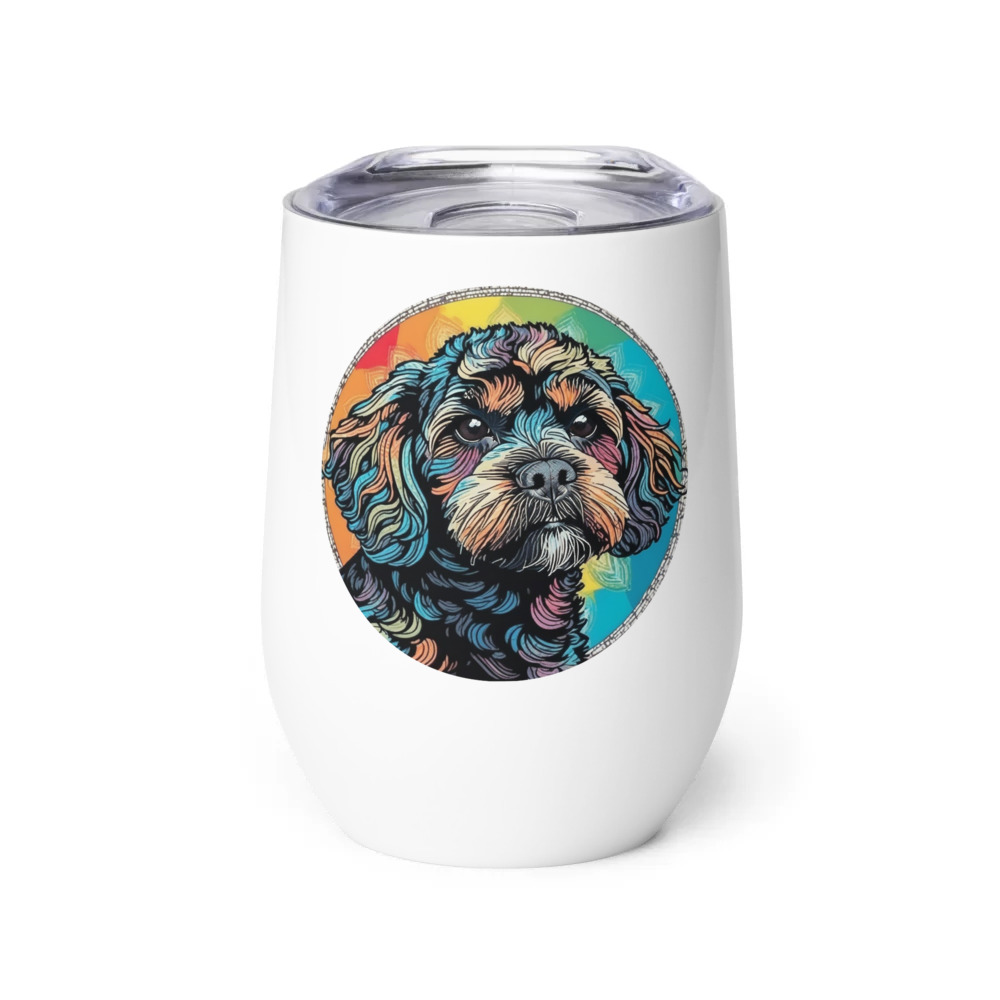 PugMug Custom Lily Wine Tumbler