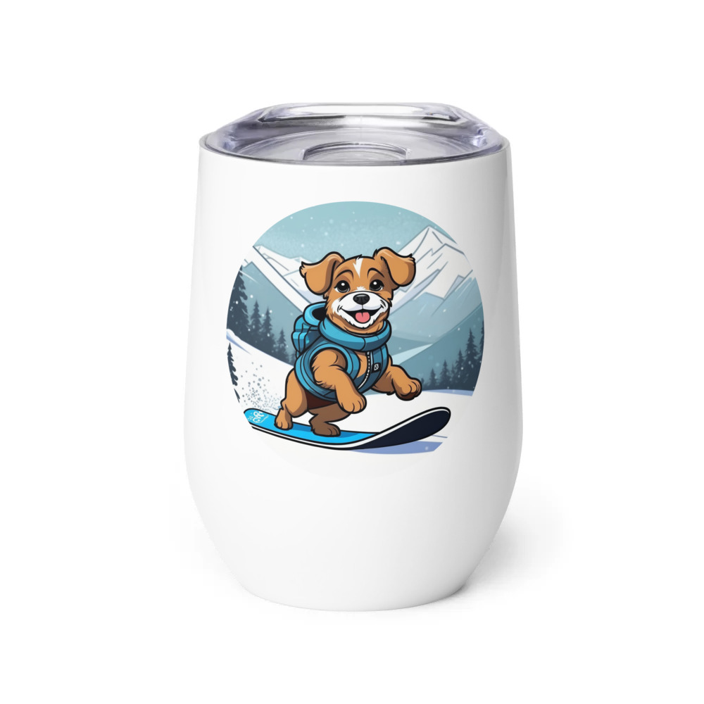 PugMug Custom Lily Wine Tumbler