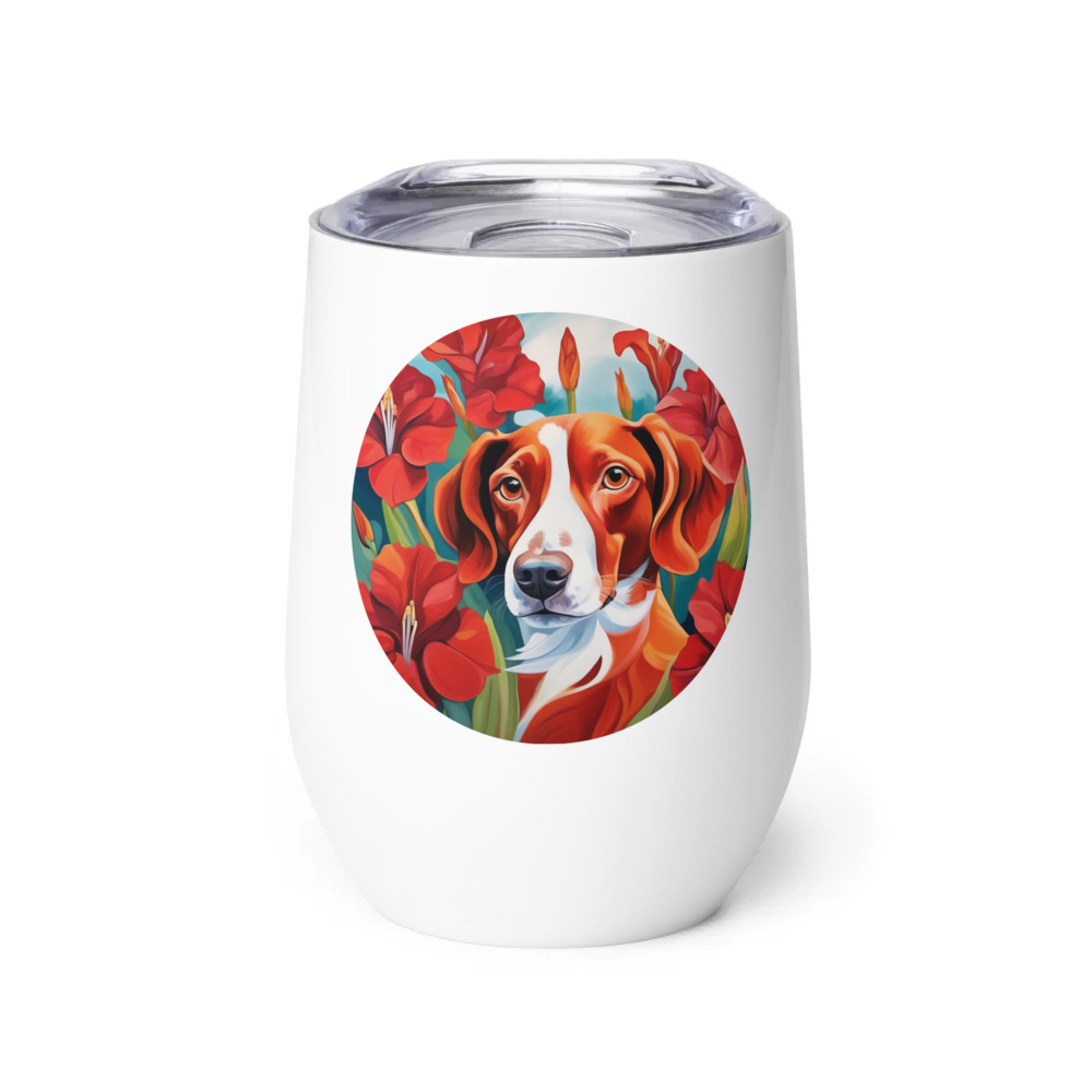 PugMug Custom Brittany Dog Wine Tumbler