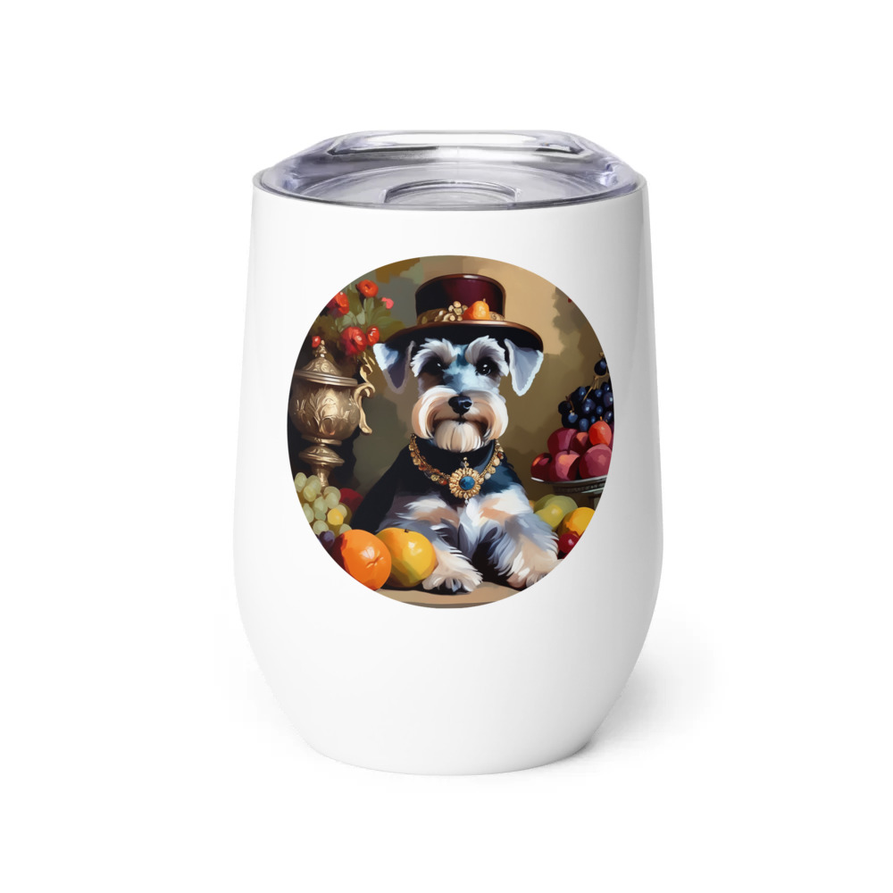 PugMug Custom Miniature Schnauzer Wine Tumbler