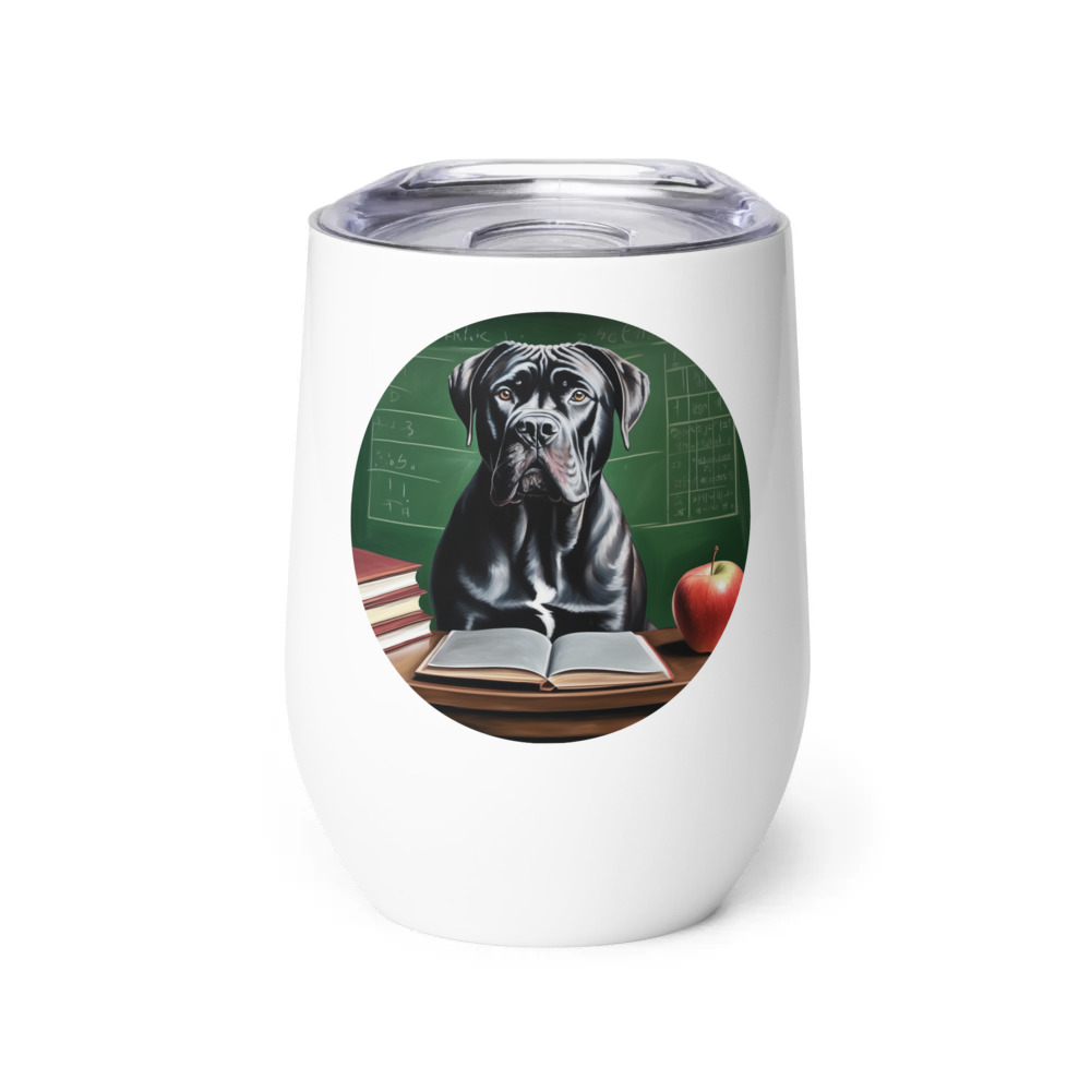 PugMug Custom Cane Corso Wine Tumbler
