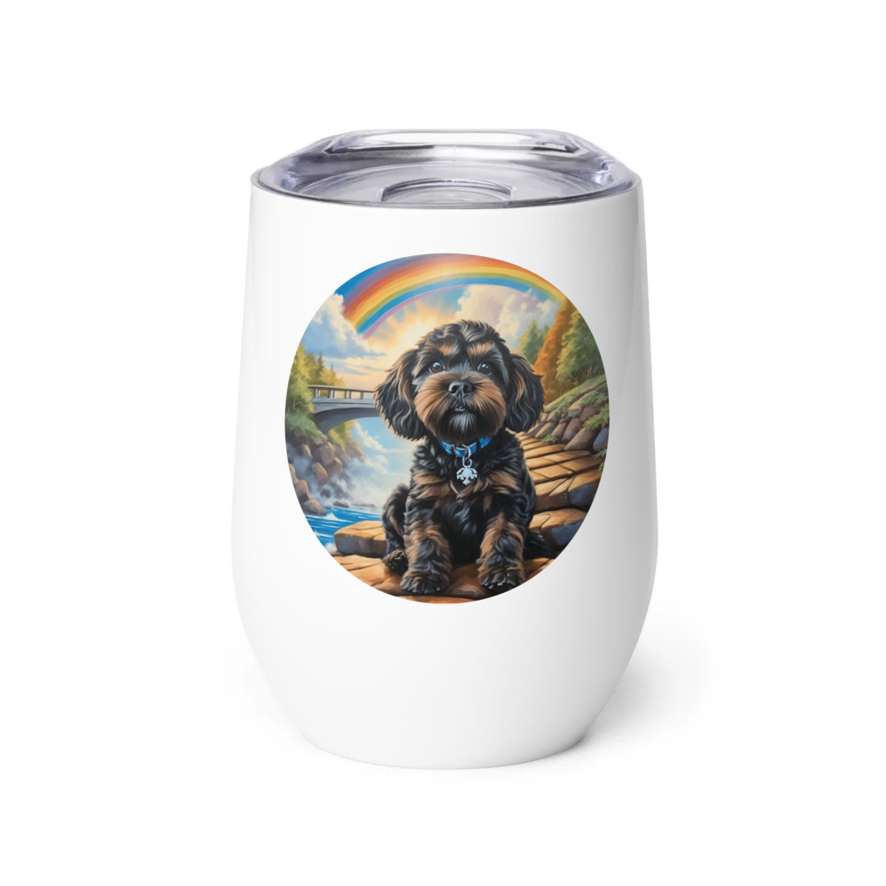 PugMug Custom Lily Wine Tumbler