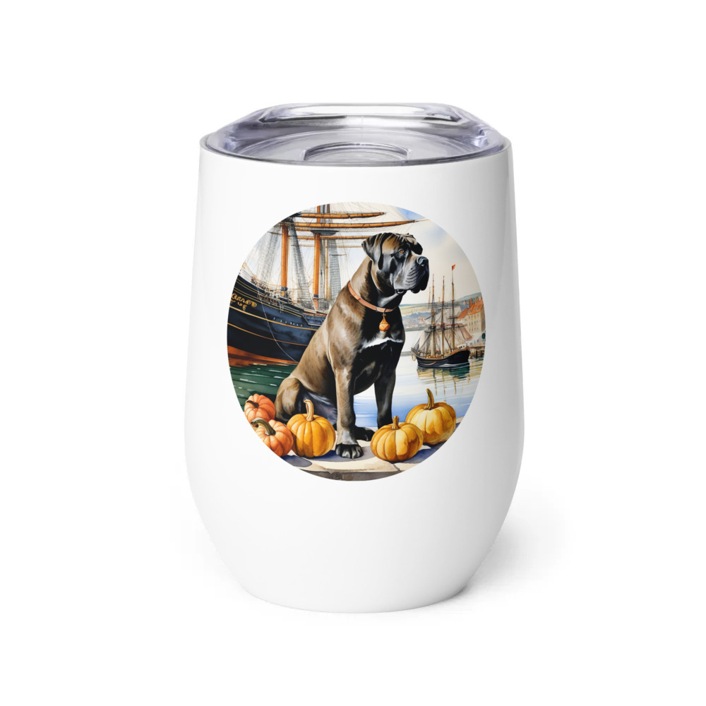 PugMug Custom Cane Corso Wine Tumbler