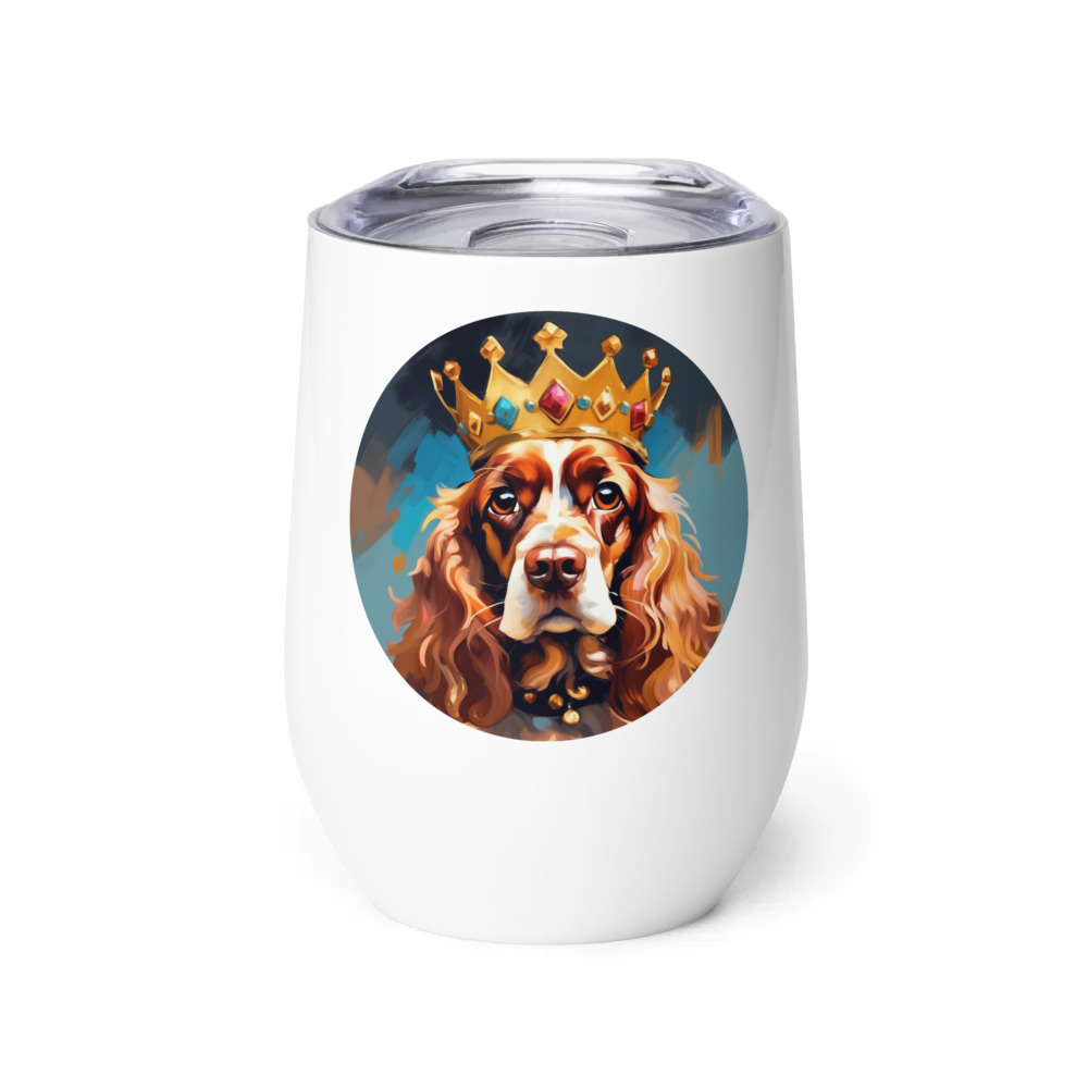 PugMug Custom Cocker Spaniel Wine Tumbler