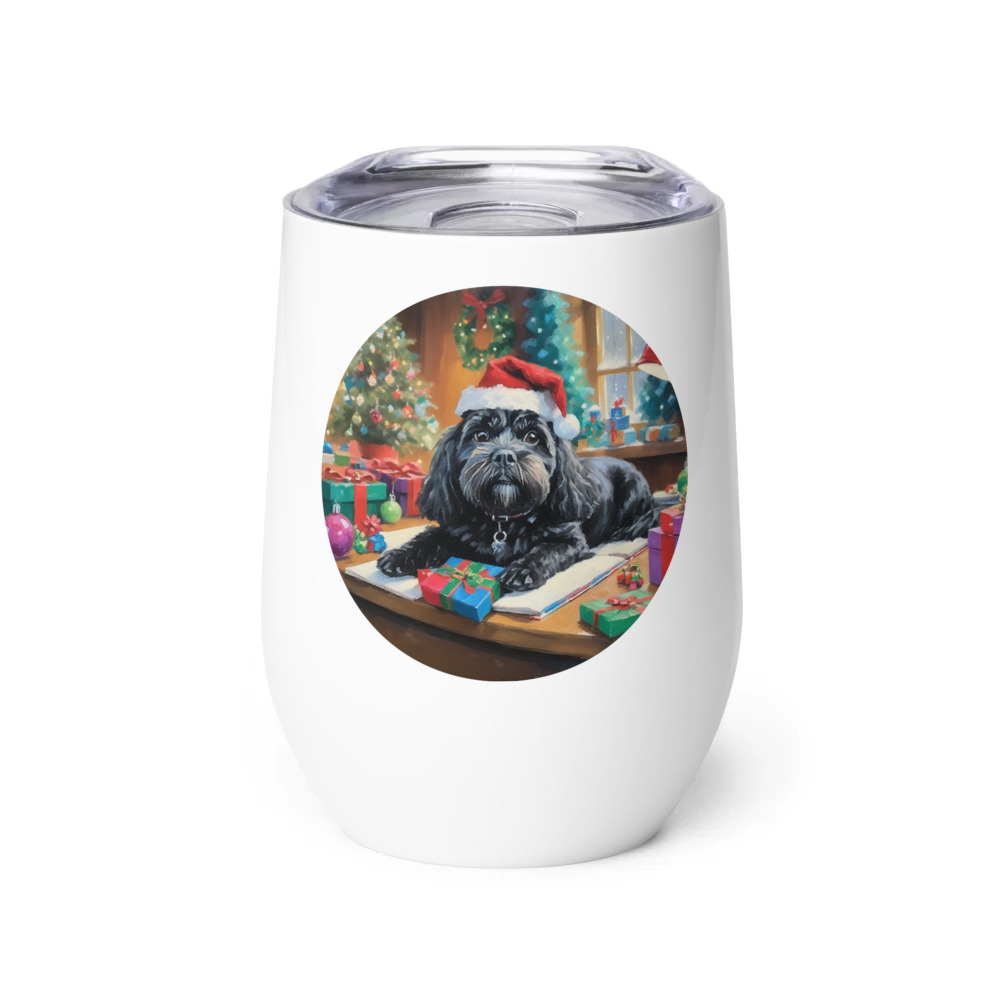 PugMug Custom Lily Wine Tumbler