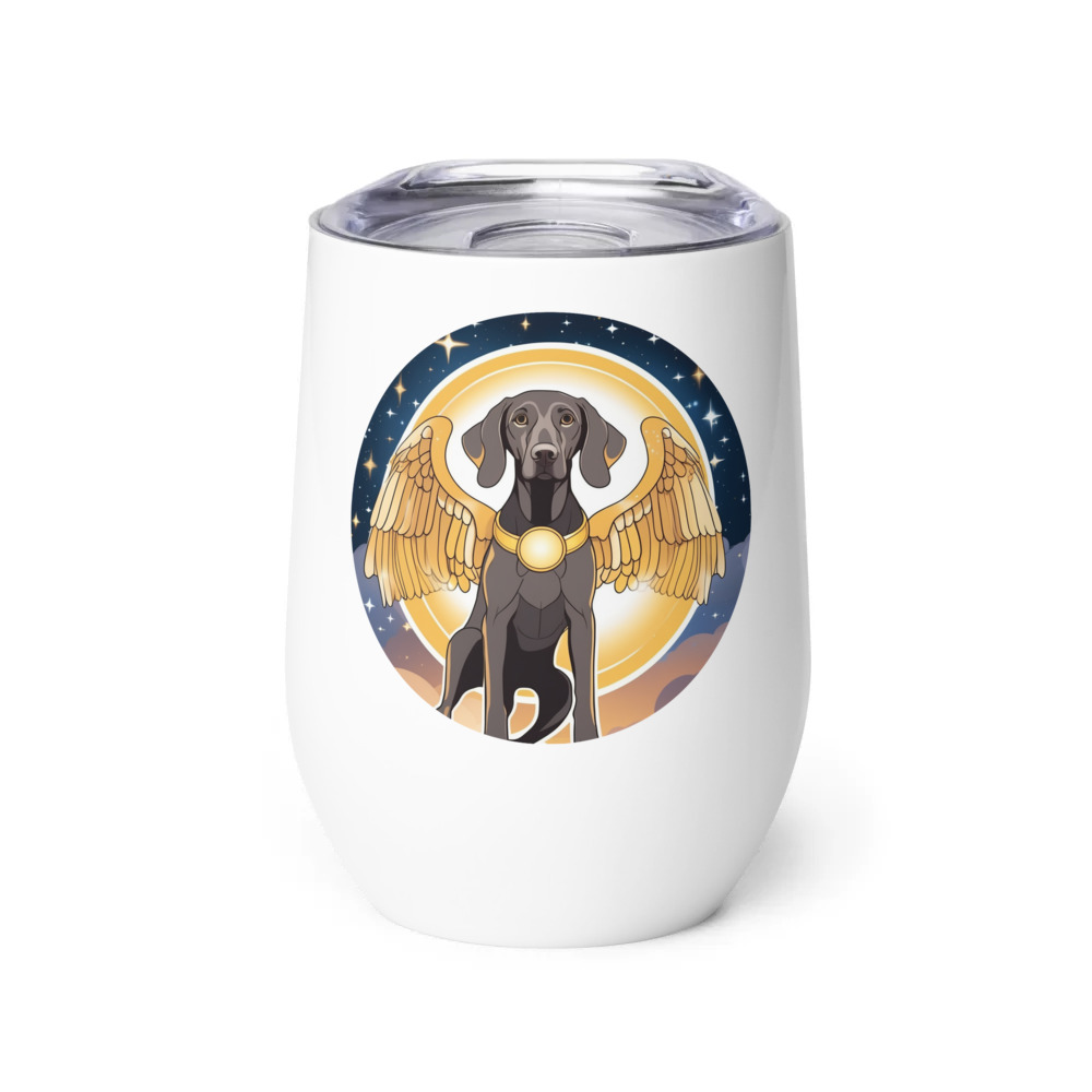 PugMug Custom Weimaraner Wine Tumbler