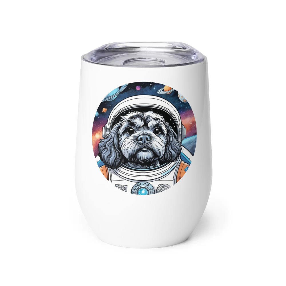 PugMug Custom Lily Wine Tumbler