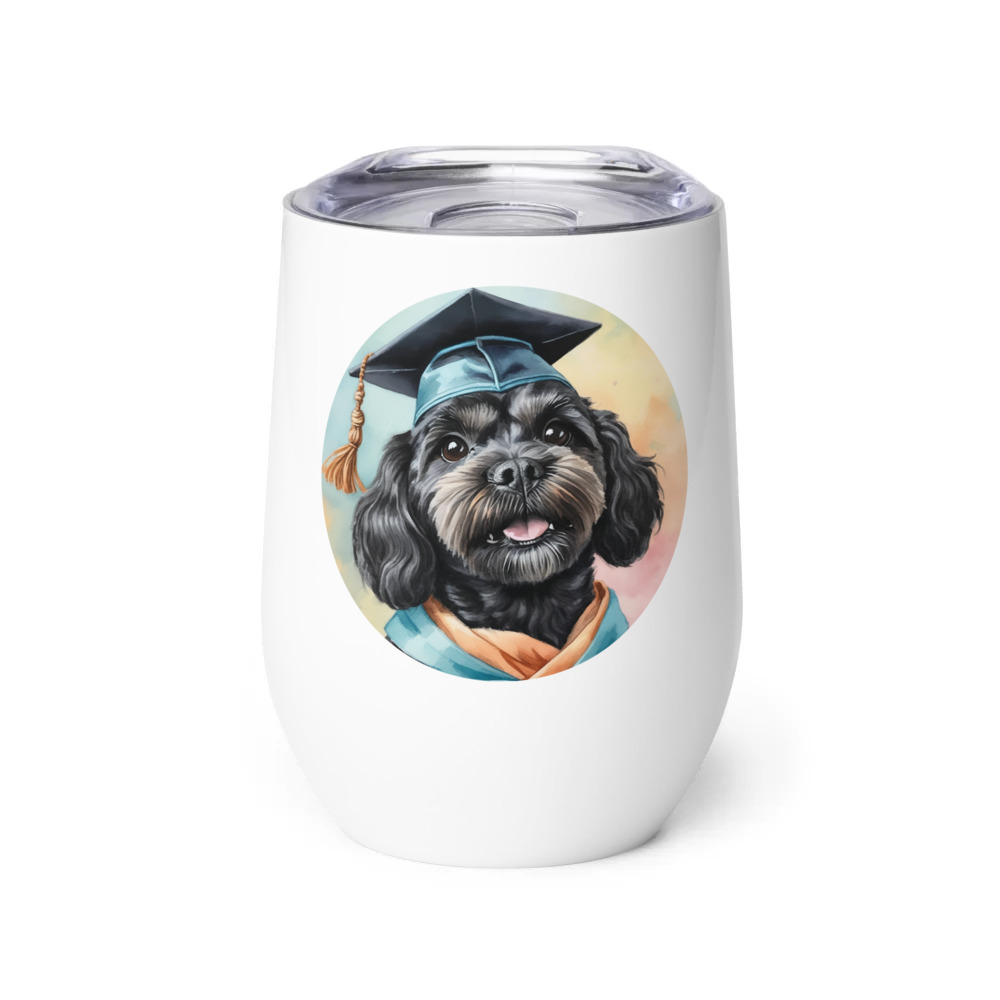 PugMug Custom Lily Wine Tumbler