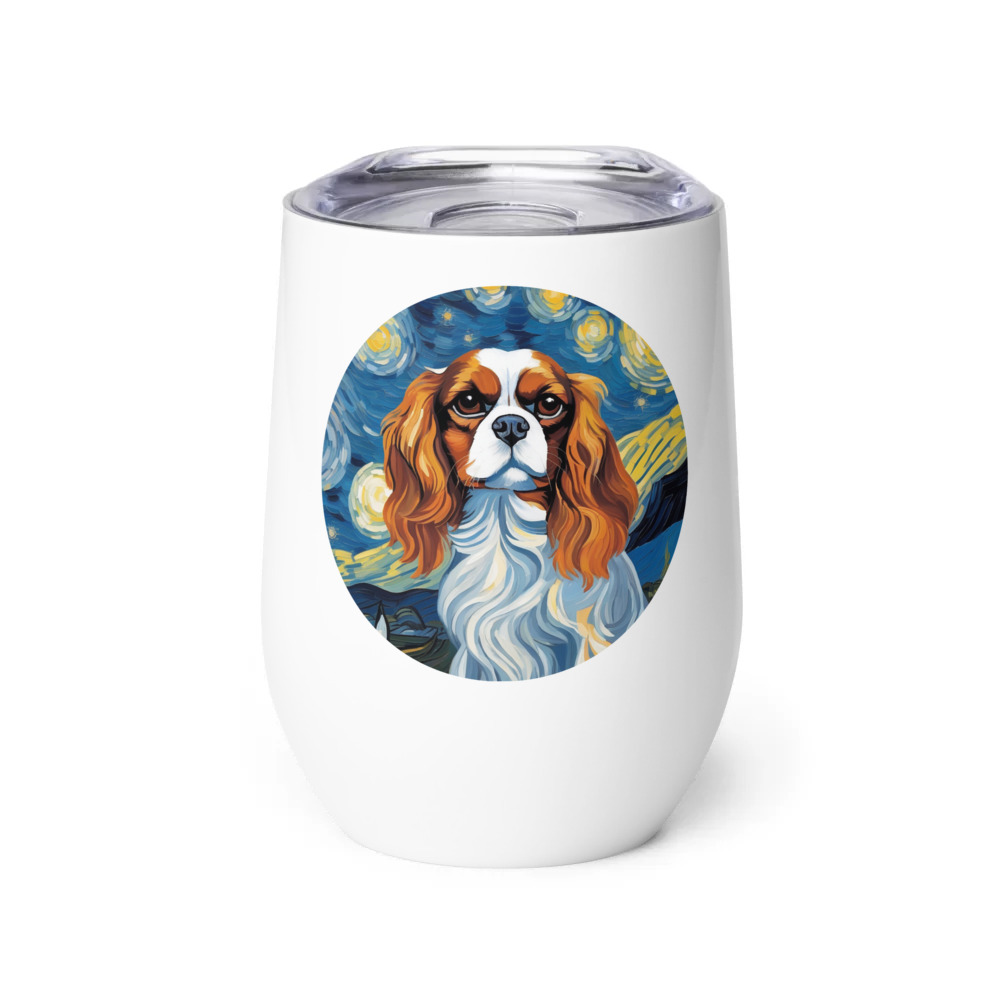 PugMug Custom Cavalier King Charles Spaniel Wine Tumbler