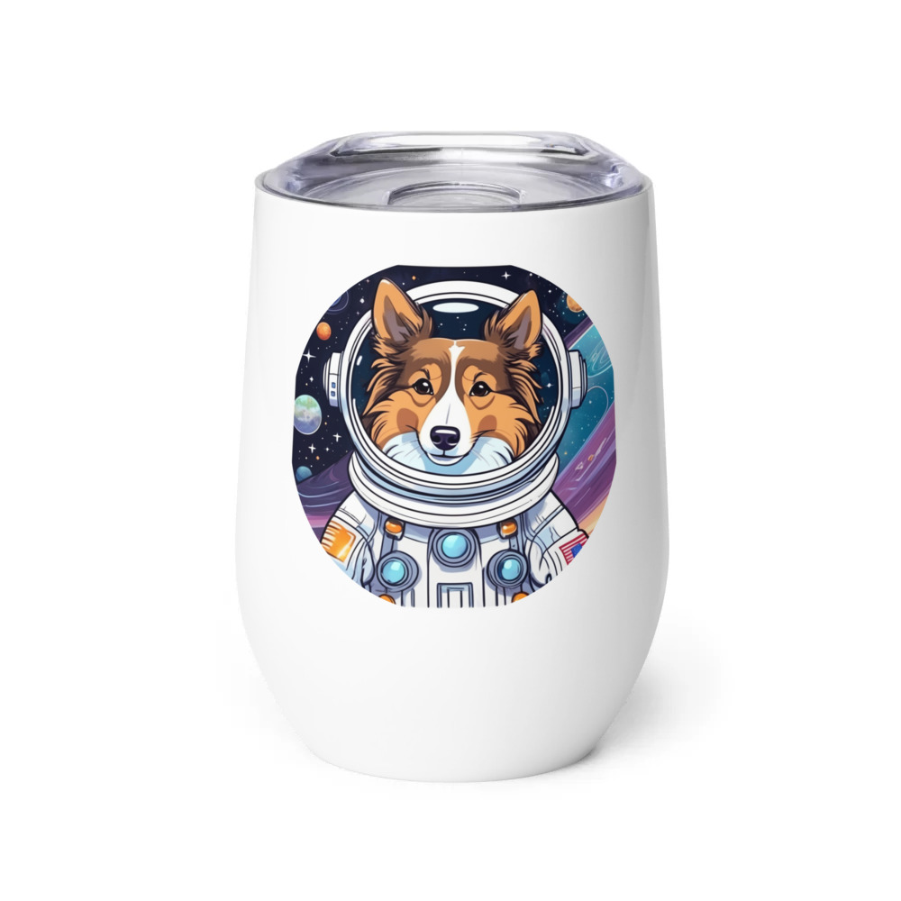 PugMug Custom Shetland Sheepdog Wine Tumbler