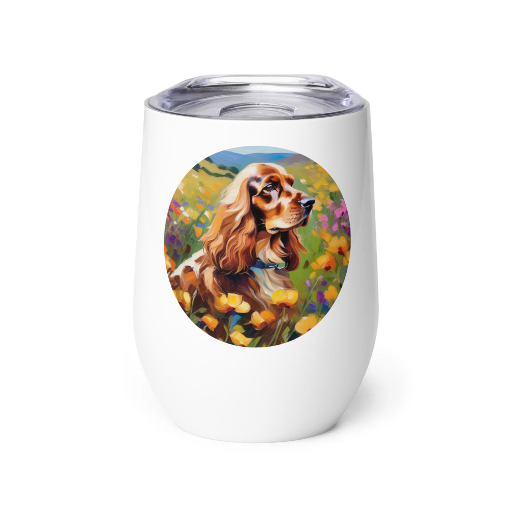 PugMug Custom English Cocker Spaniel Wine Tumbler