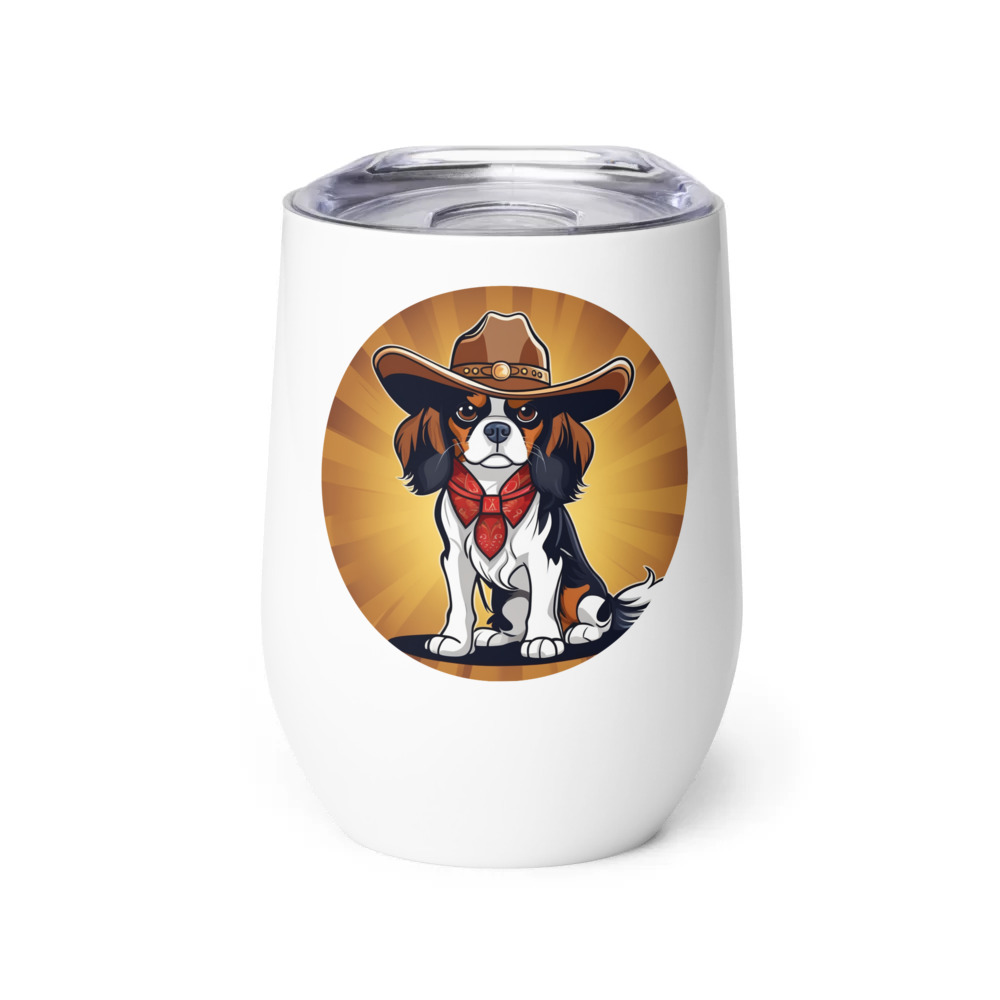 PugMug Custom Cavalier King Charles Spaniel Wine Tumbler