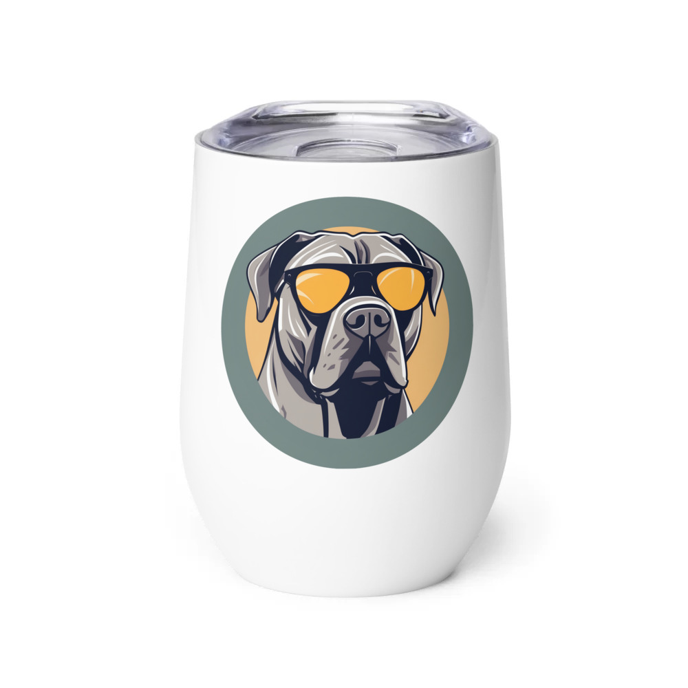 PugMug Custom Cane Corso Wine Tumbler