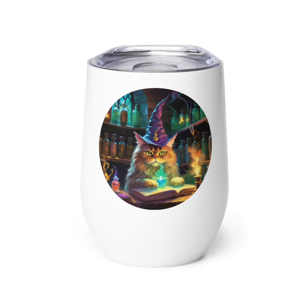 PugMug Custom Tabby Persian Cat Wine Tumbler